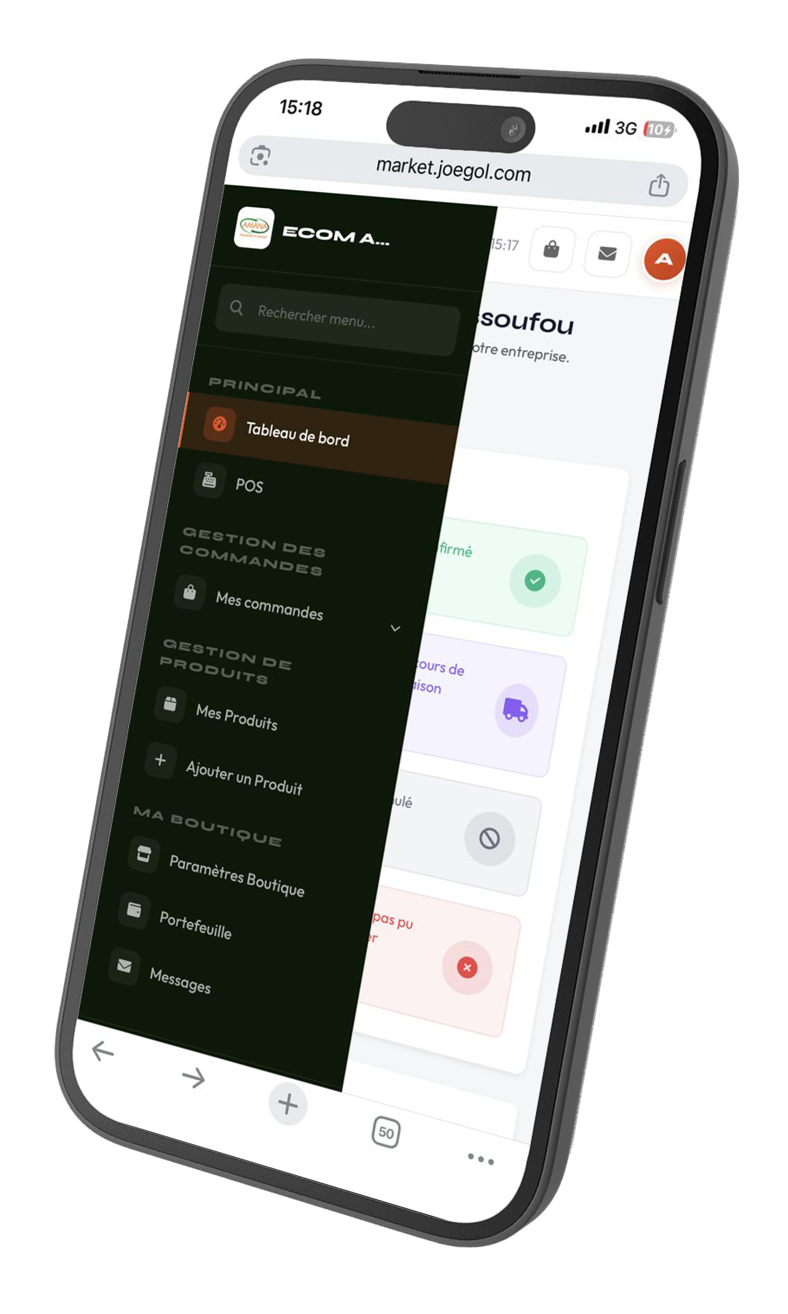App Vendeur Joego